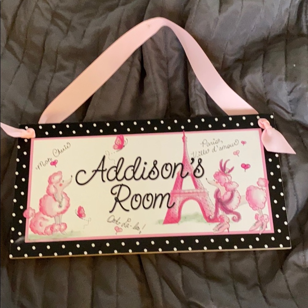 Addison door plaque